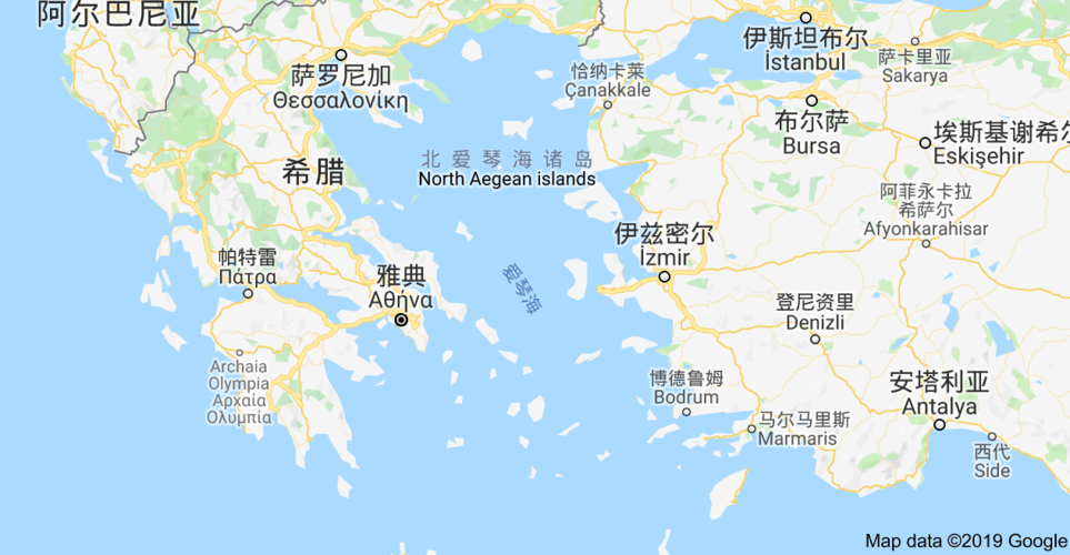 爱琴海在哪个国家地图